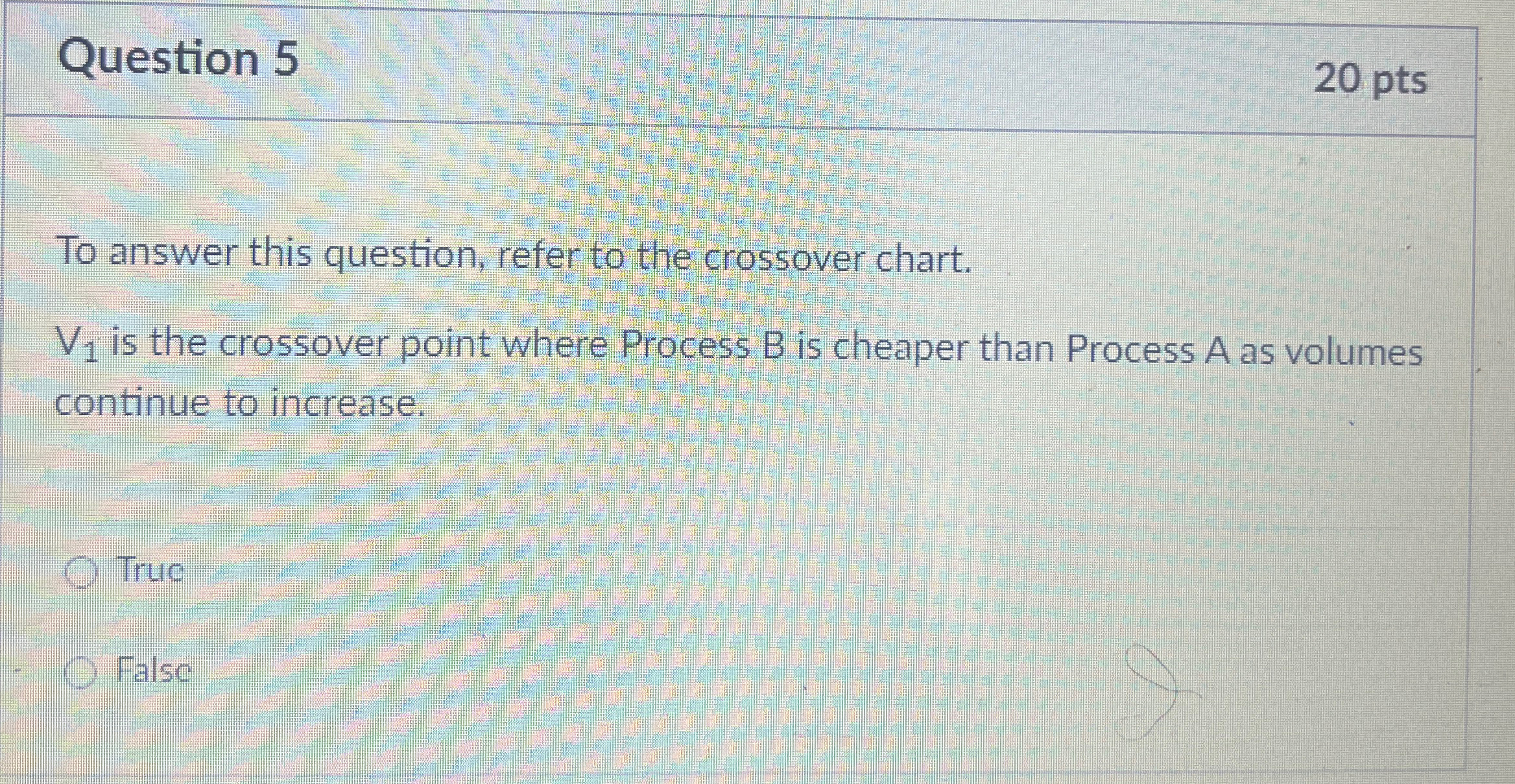  Question 5 20 pts To answer this question, refer to the