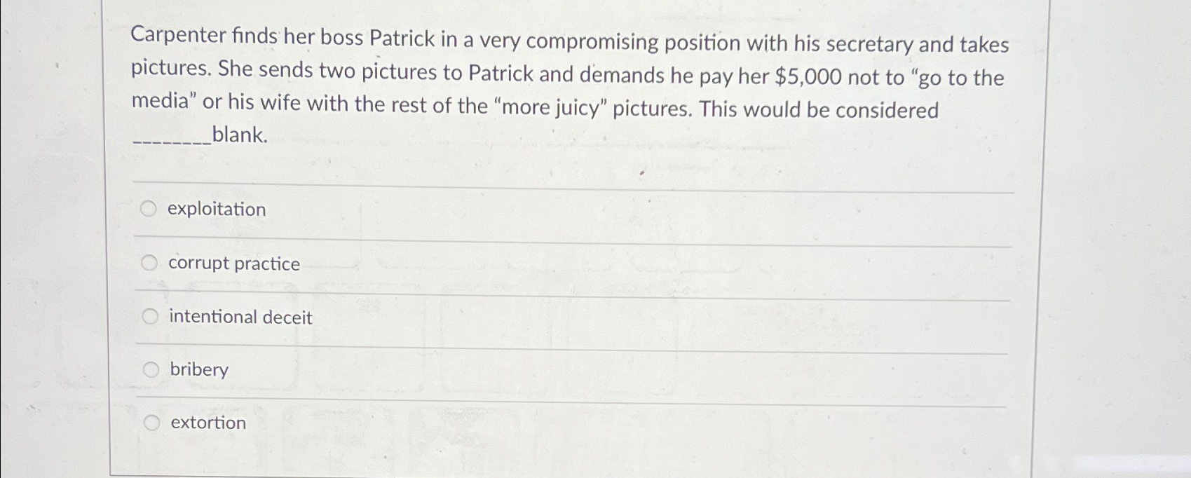  Carpenter finds her boss Patrick in a very compromising position with