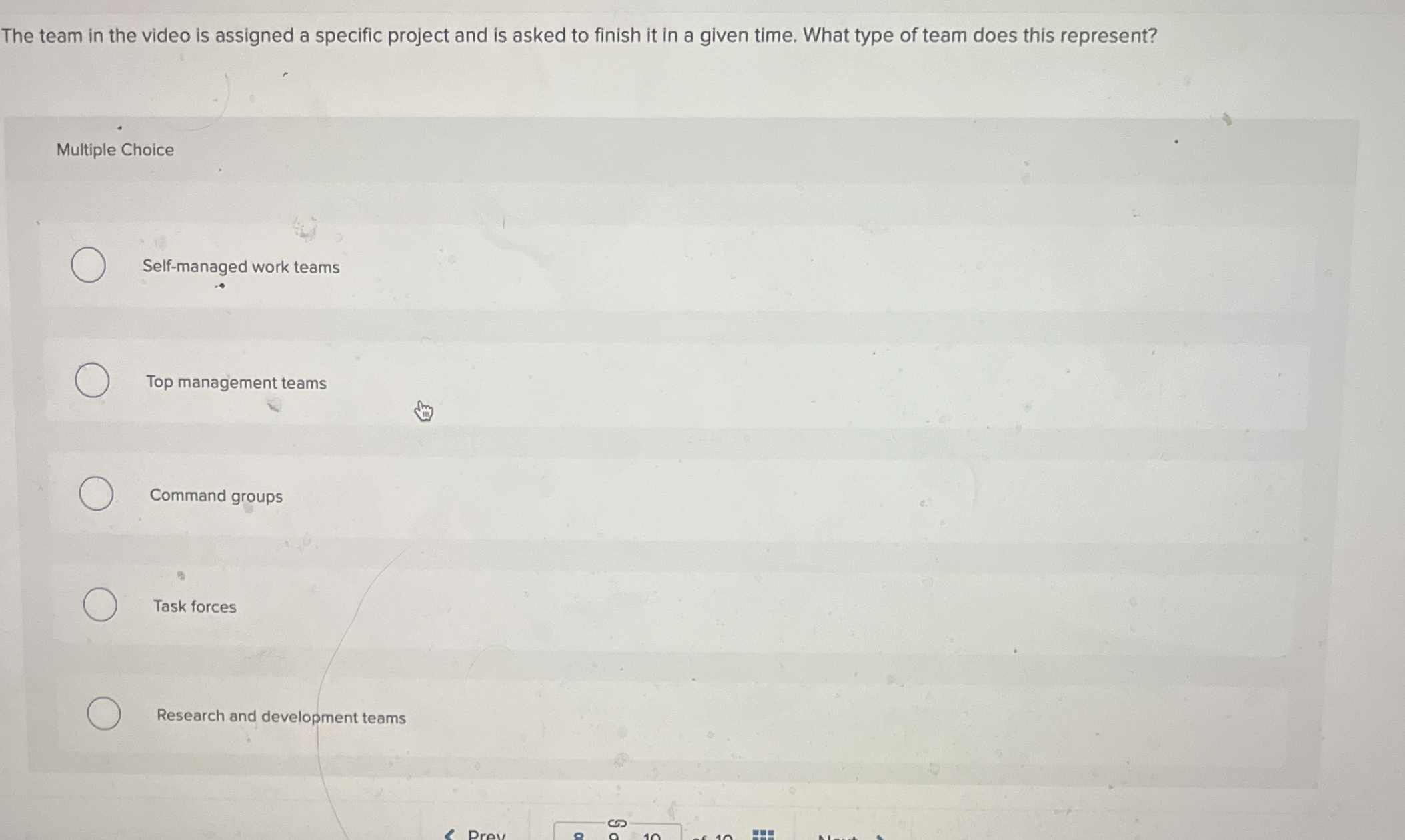  The team in the video is assigned a specific project and