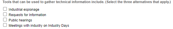  Tools that can be used to gather technical information include. (Select