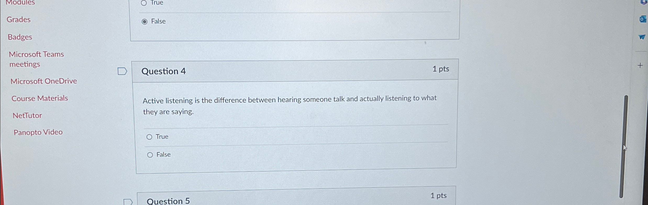  Modules Grades Badges Microsoft Teams meetings Microsoft OneDrive Course Materials NetTutor
