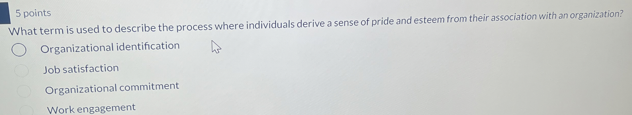  5 points What term is used to describe the process where