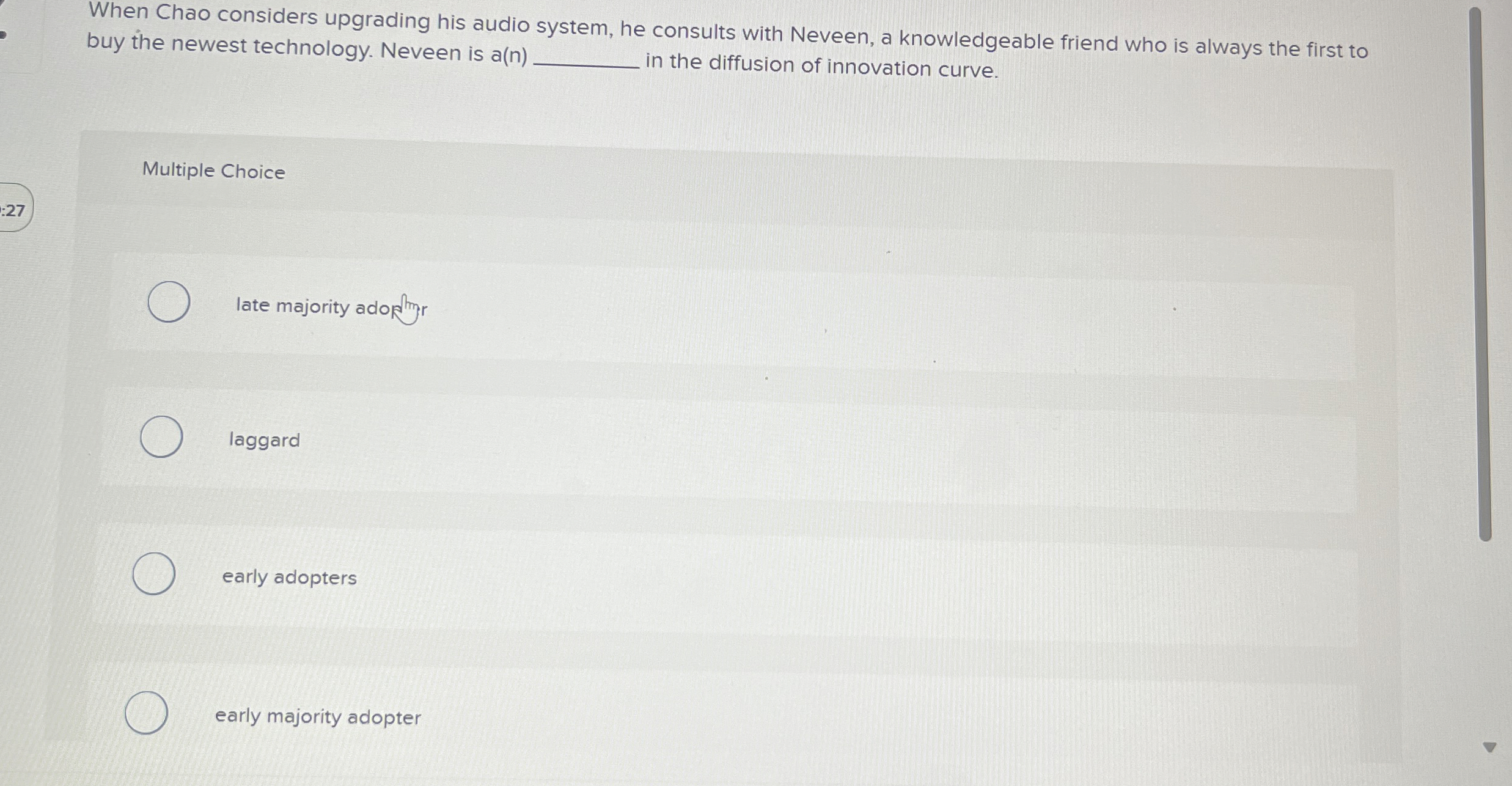  When Chao considers upgrading his audio system, he consults with Neveen,