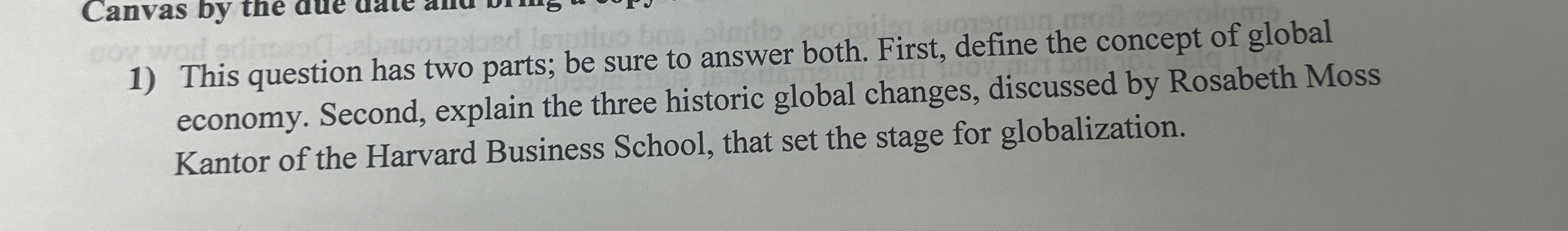  This question has two parts; be sure to answer both. First,