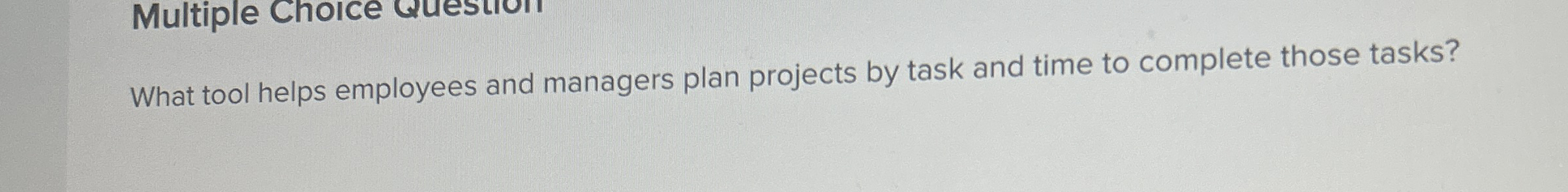  What tool helps employees and managers plan projects by task and