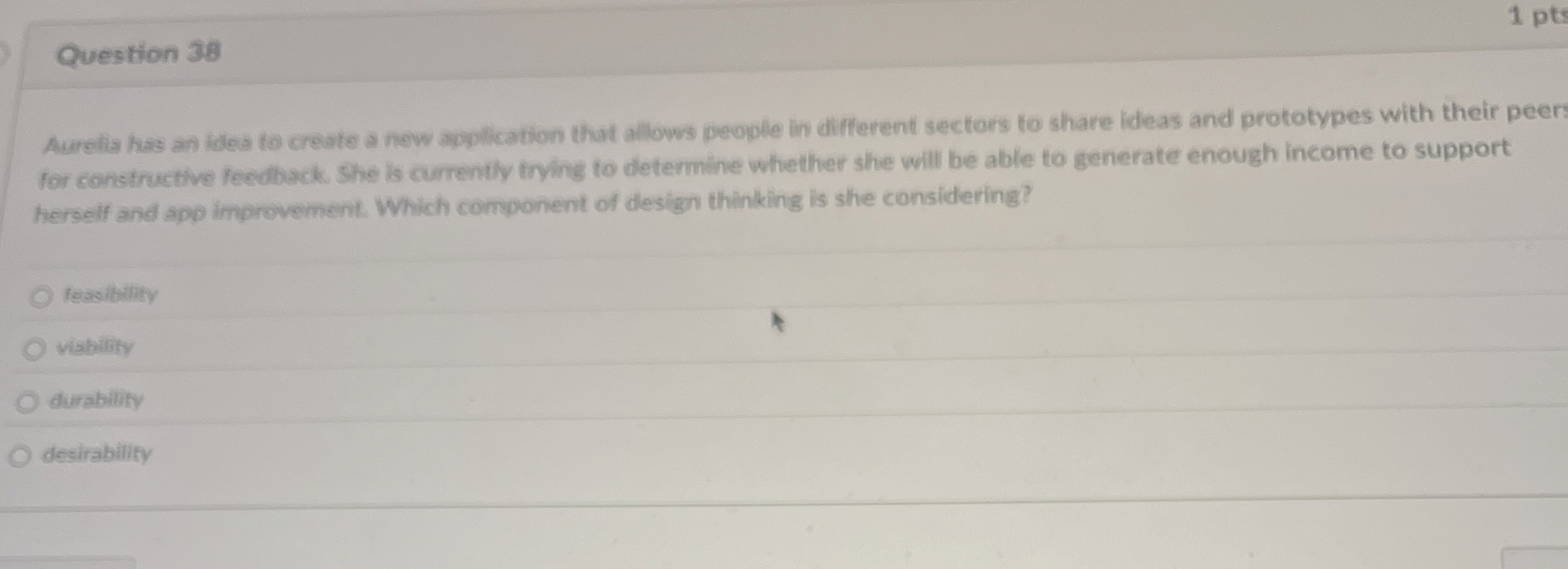  Question 38 Aurelia has an idea to create a nev appication