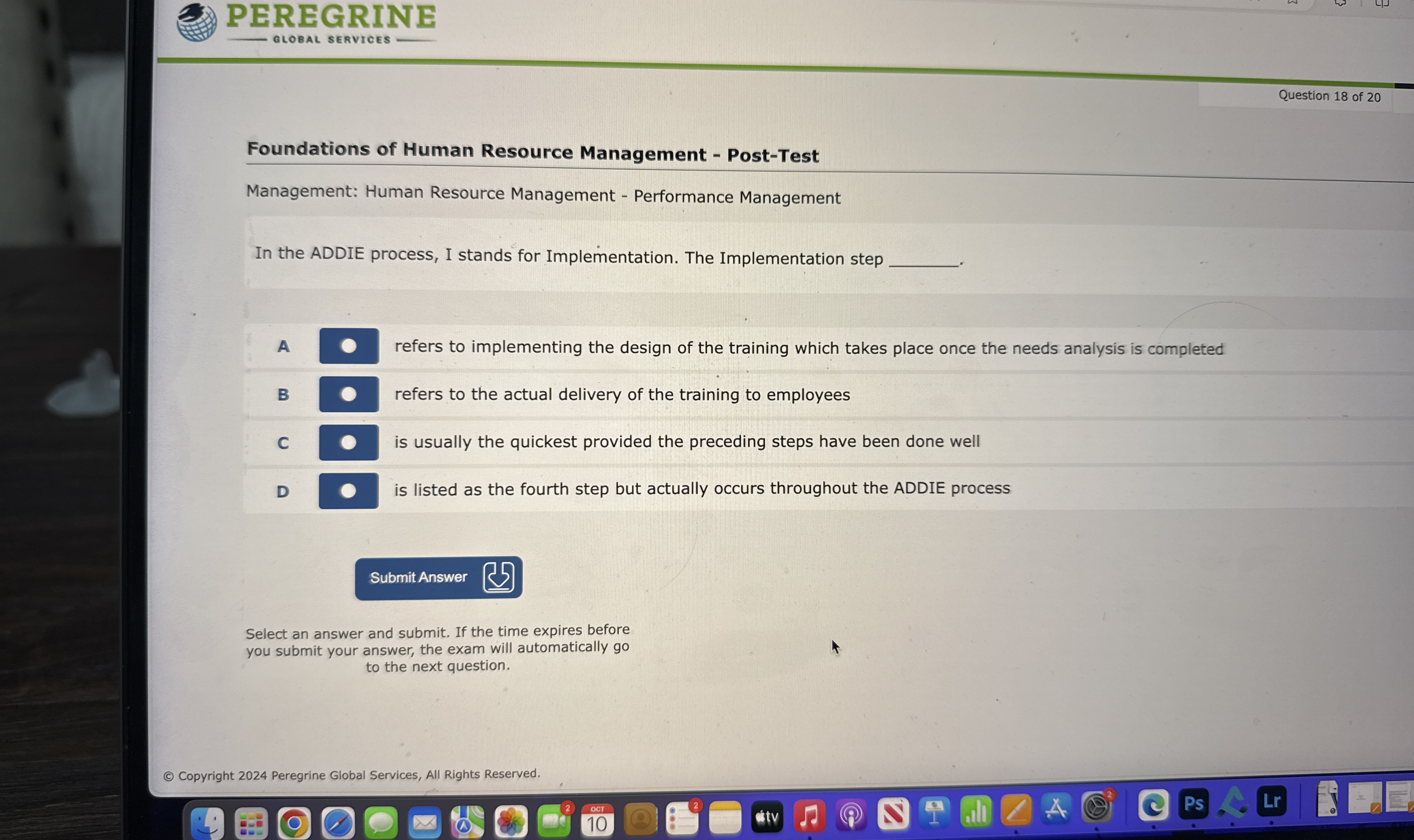  Foundations of Human Resource Management - Post-Test Management: Human Resource Management