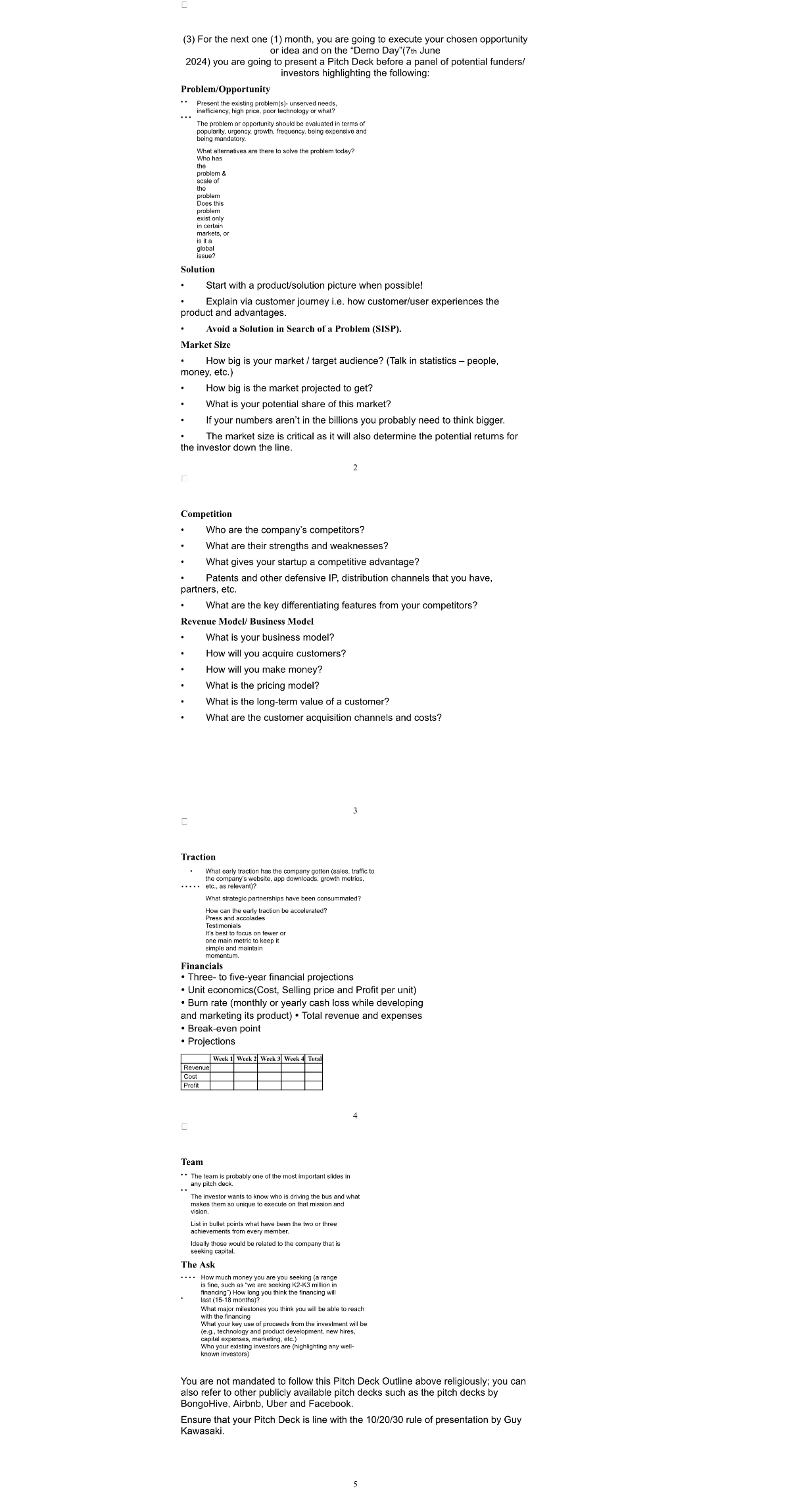  (3) For the next one (1) month, you are going to