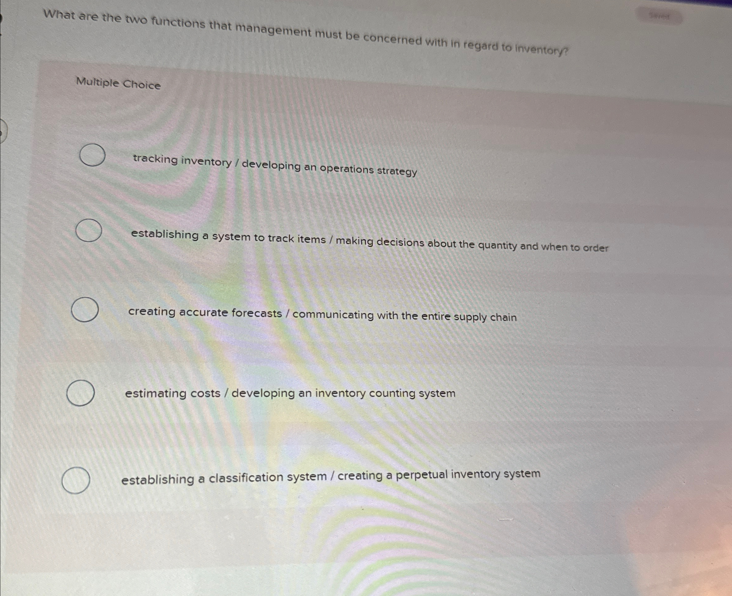  What are the two functions that management must be concerned with