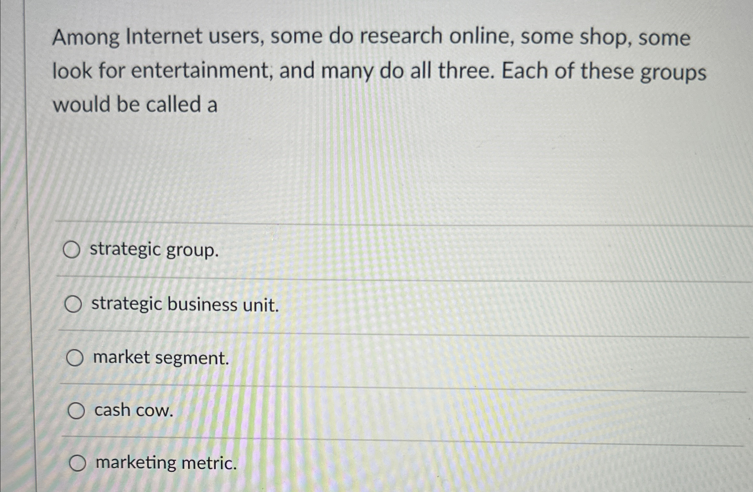  Among Internet users, some do research online, some shop, some look