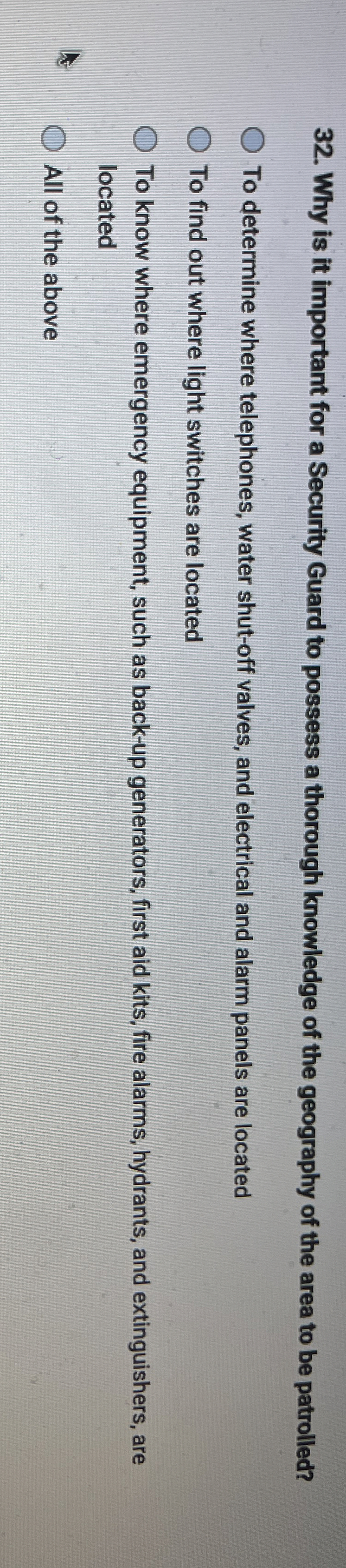  Why is it important for a Security Guard to possess a