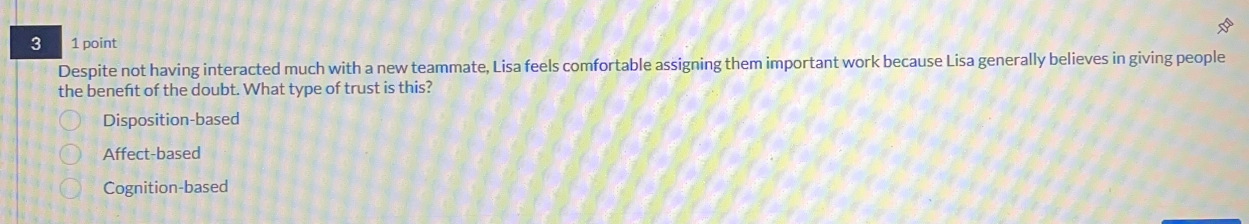  3 1 point Despite not having interacted much with a new