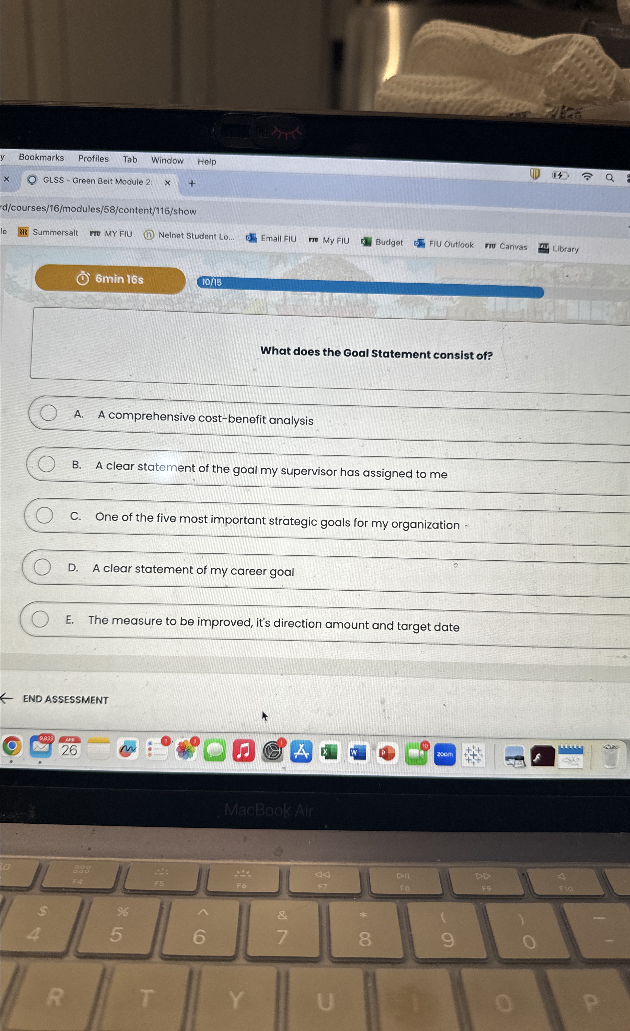  Bookmarks Profiles Tab Window Help GLSS - Green Belt Module 2: