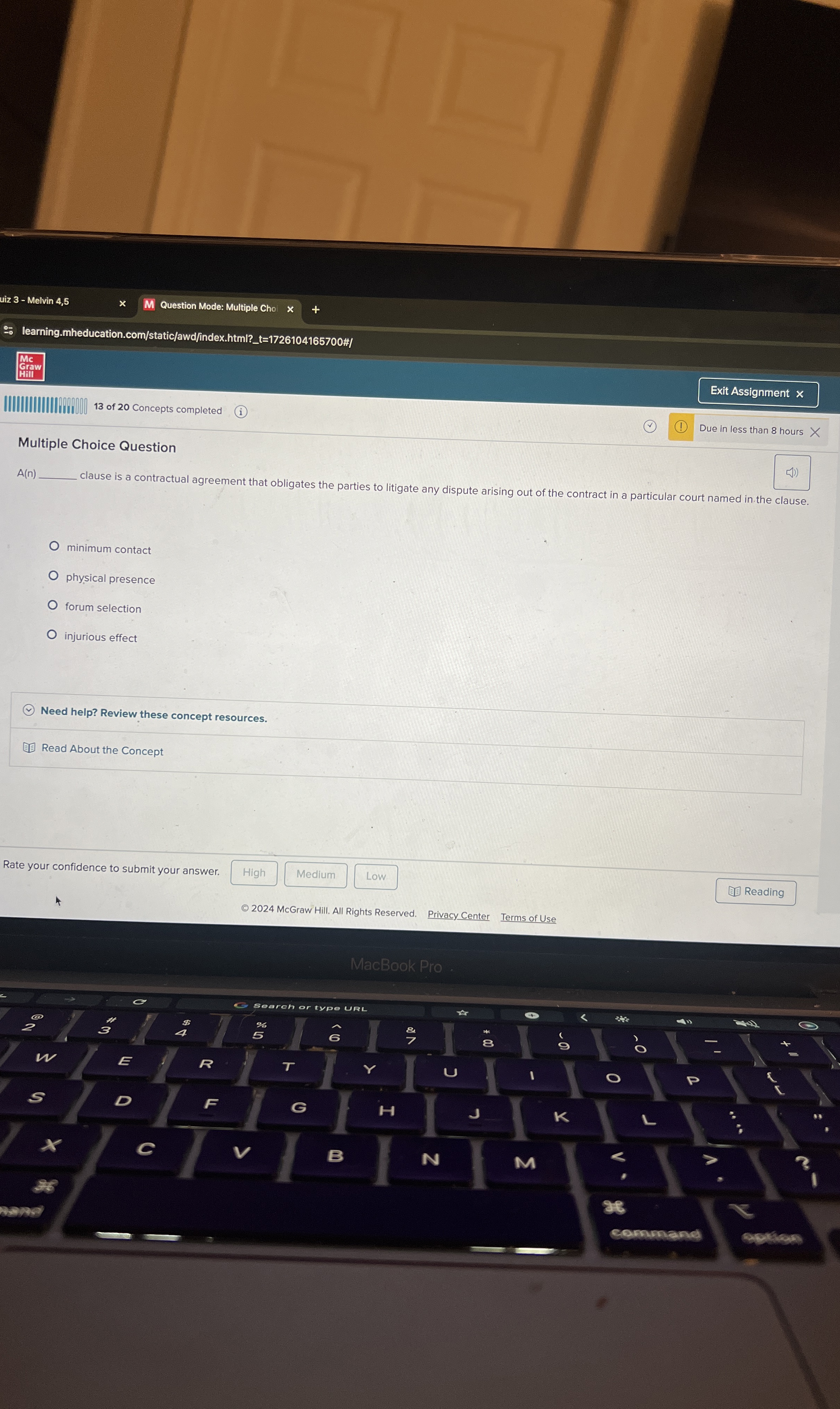  Multiple Choice Question A(n) clause is a contractual agreement that obligates