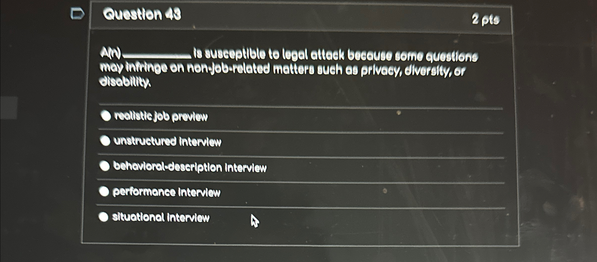  Question 48 2 pts Am)q, Is suscepilible to legel attaek besauso