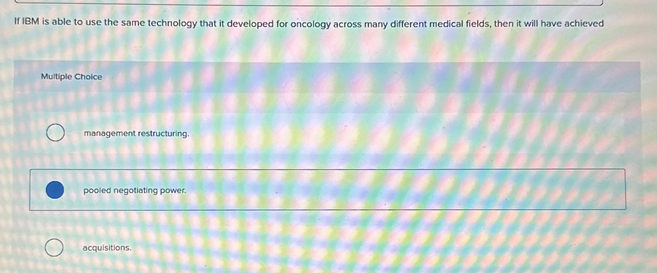  If IBM is able to use the same technology that it