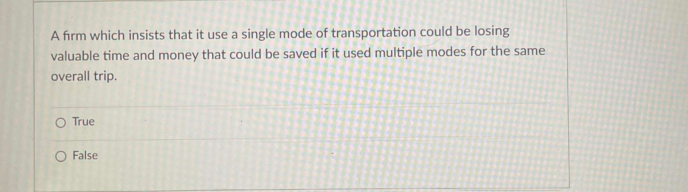  A firm which insists that it use a single mode of