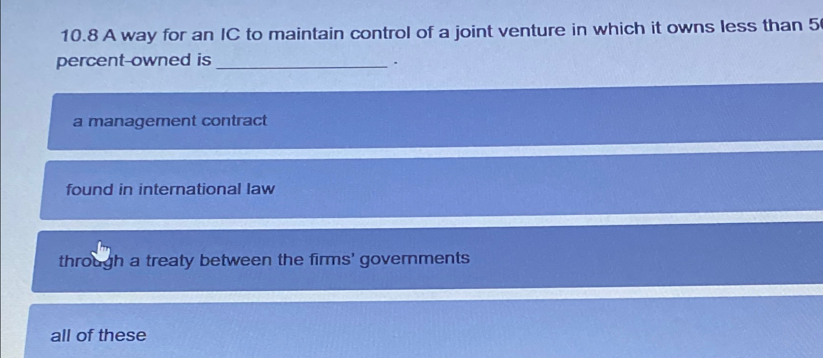  10.8 A way for an IC to maintain control of a