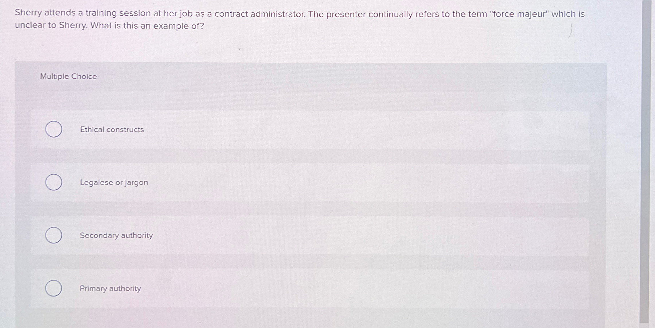  Sherry attends a training session at her job as a contract