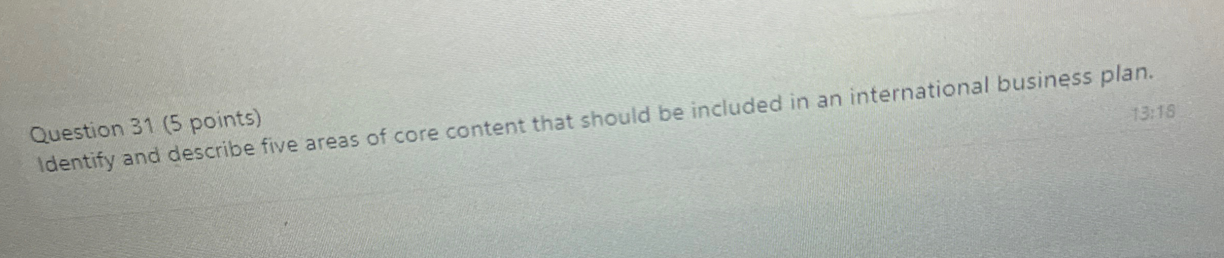 Question 31(5 points) Identify and describe five areas of core content