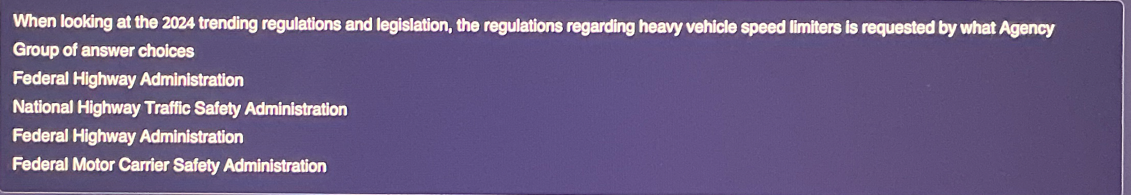  When looking at the 2024 trending regulations and legislation, the regulations