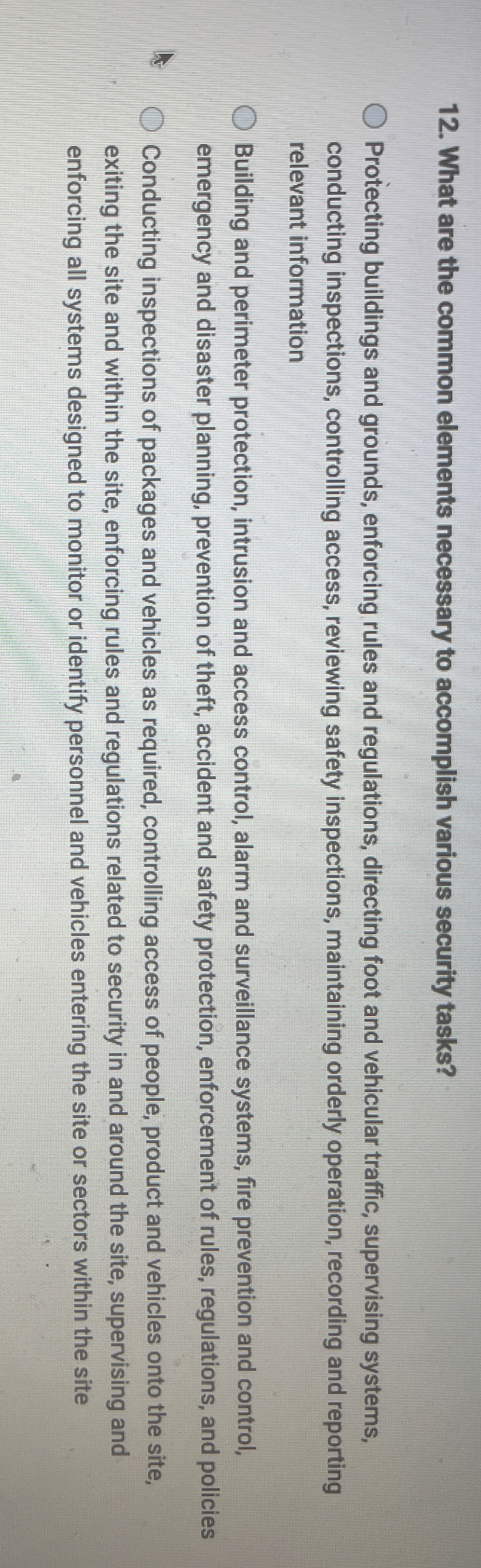  What are the common elements necessary to accomplish various security tasks?