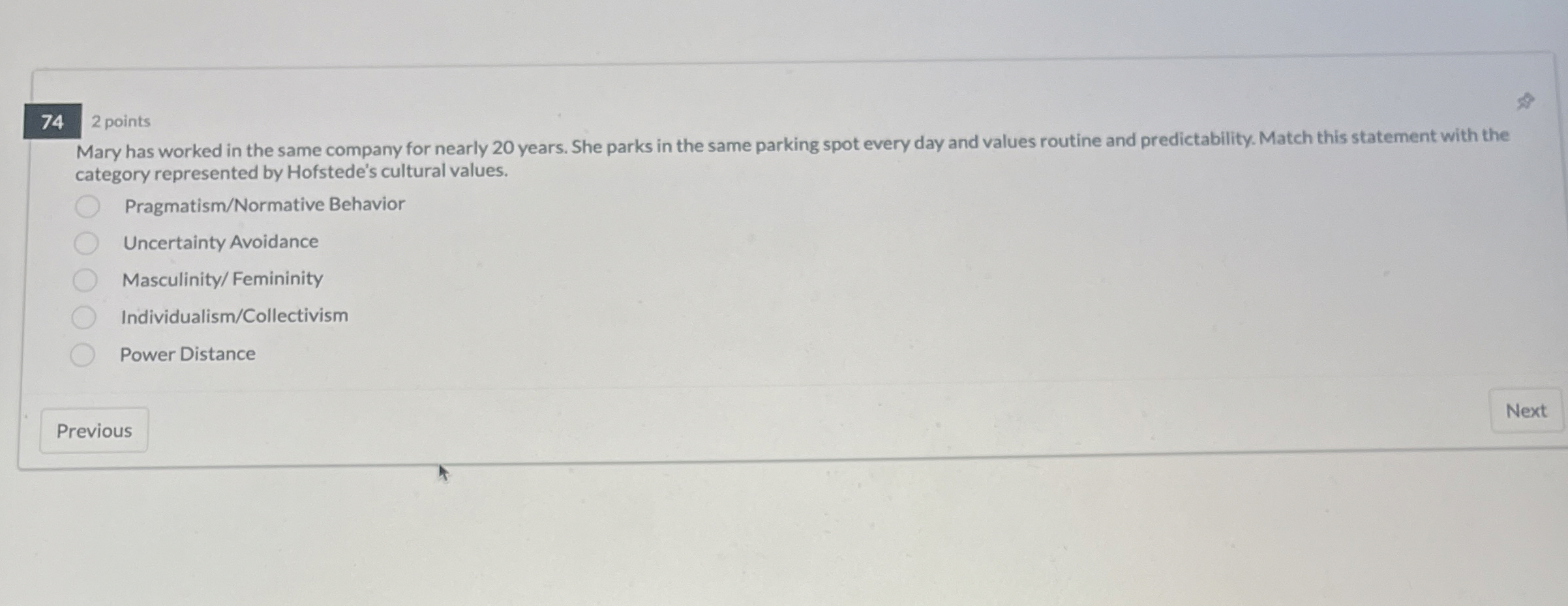  742 points Mary has worked in the same company for nearly