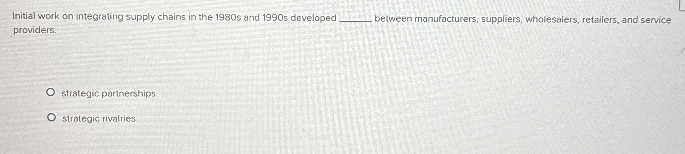  Initial work on integrating supply chains in the 1980s and 1990s