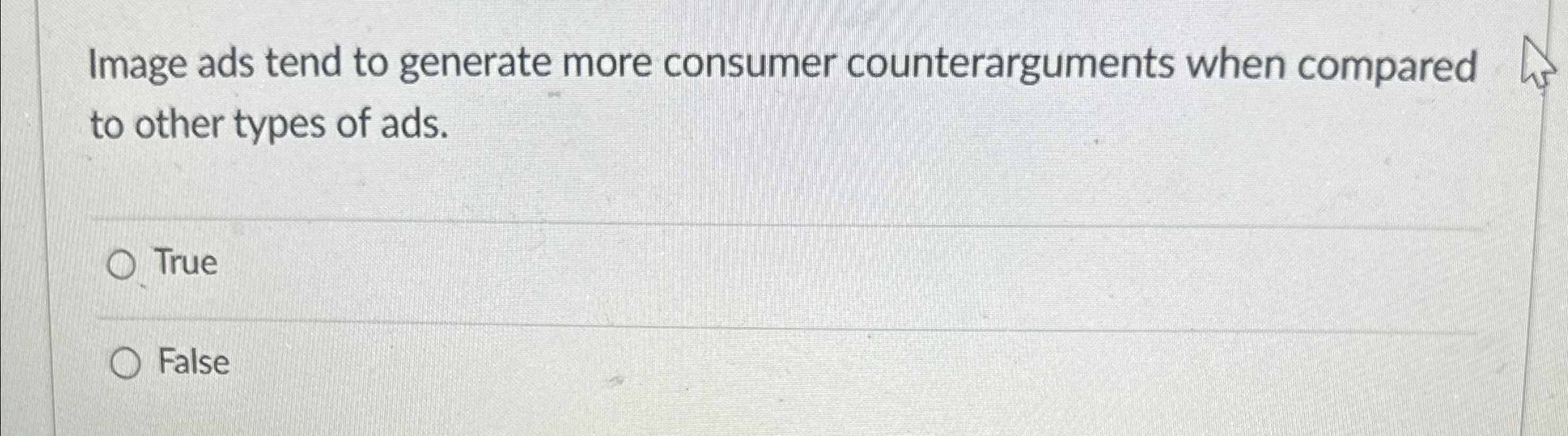  Image ads tend to generate more consumer counterarguments when compared to