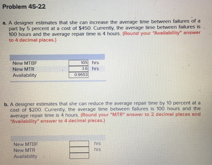  A designer estimates that she can (a) increase the average time