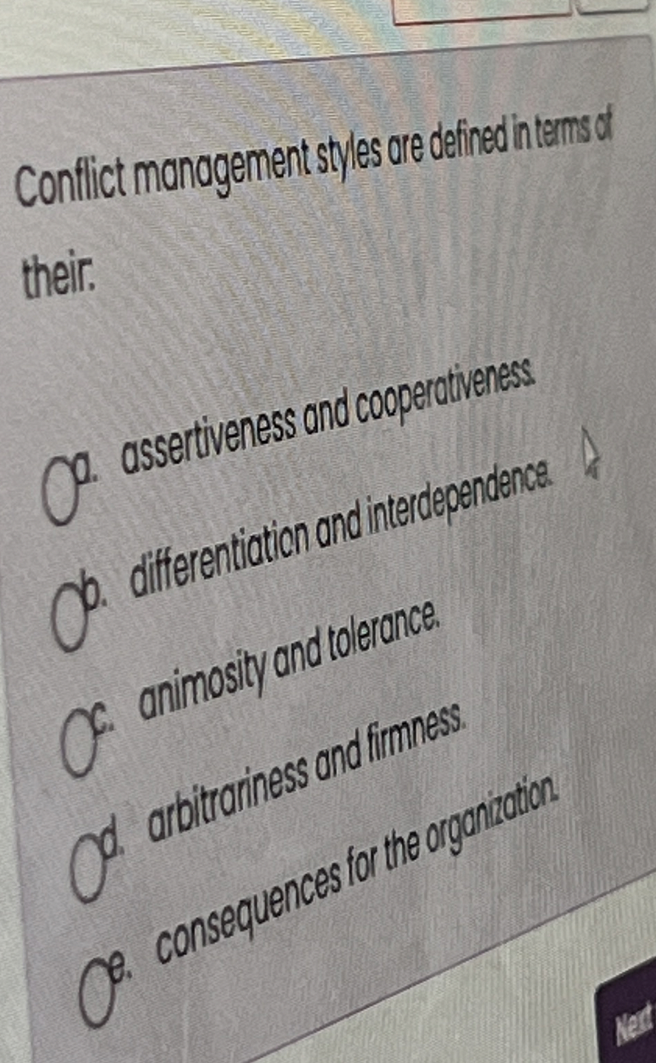  Conflict management styles cre definedinterns d their. 0. assertiveness and cooperativeress