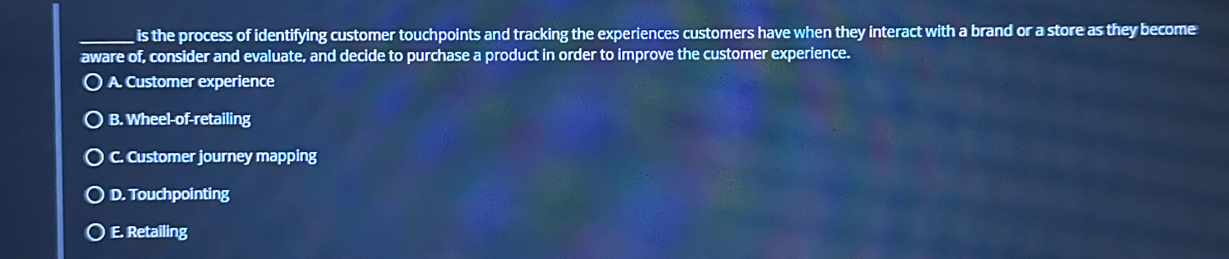  q, is the process of identifying customer touchpoints and tracking the