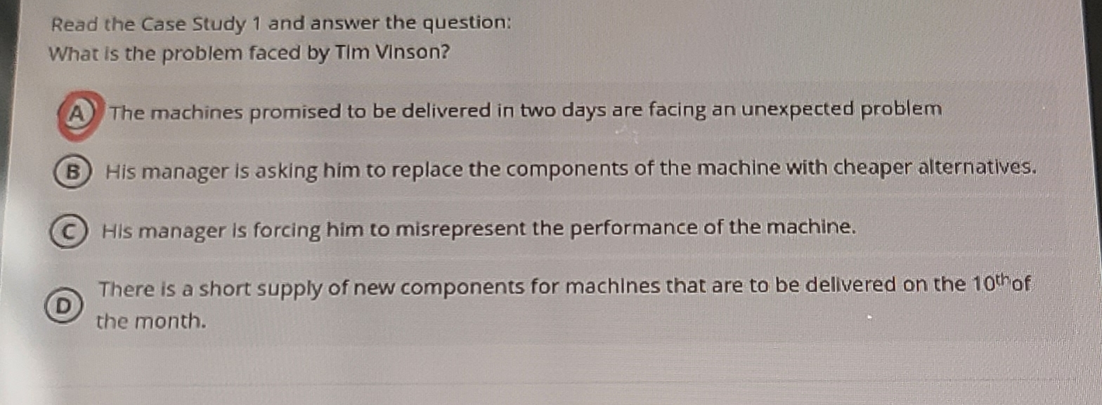  Read the Case Study 1 and answer the question: What is