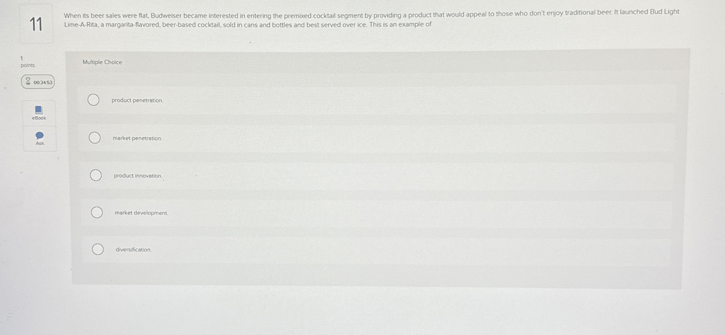  11 Lime-A-Rita, a margarita-flavored, beer-based cocktail, sold in cans and bottles