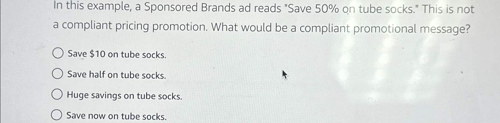  In this example, a Sponsored Brands ad reads "Save 50% on