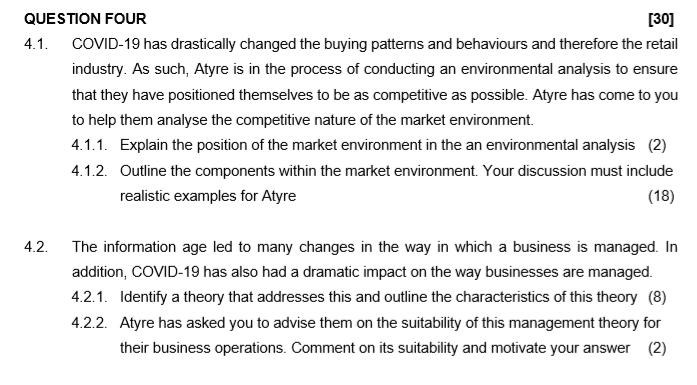  QUESTION FOUR 4.1. COVID-19 has drastically changed the buying patterns and