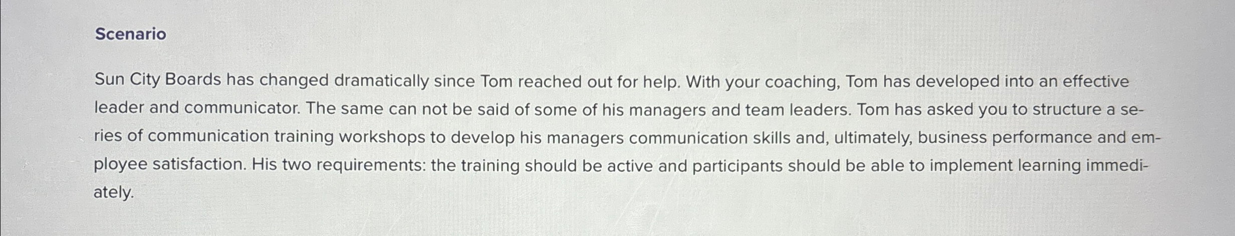  Scenario Sun City Boards has changed dramatically since Tom reached out