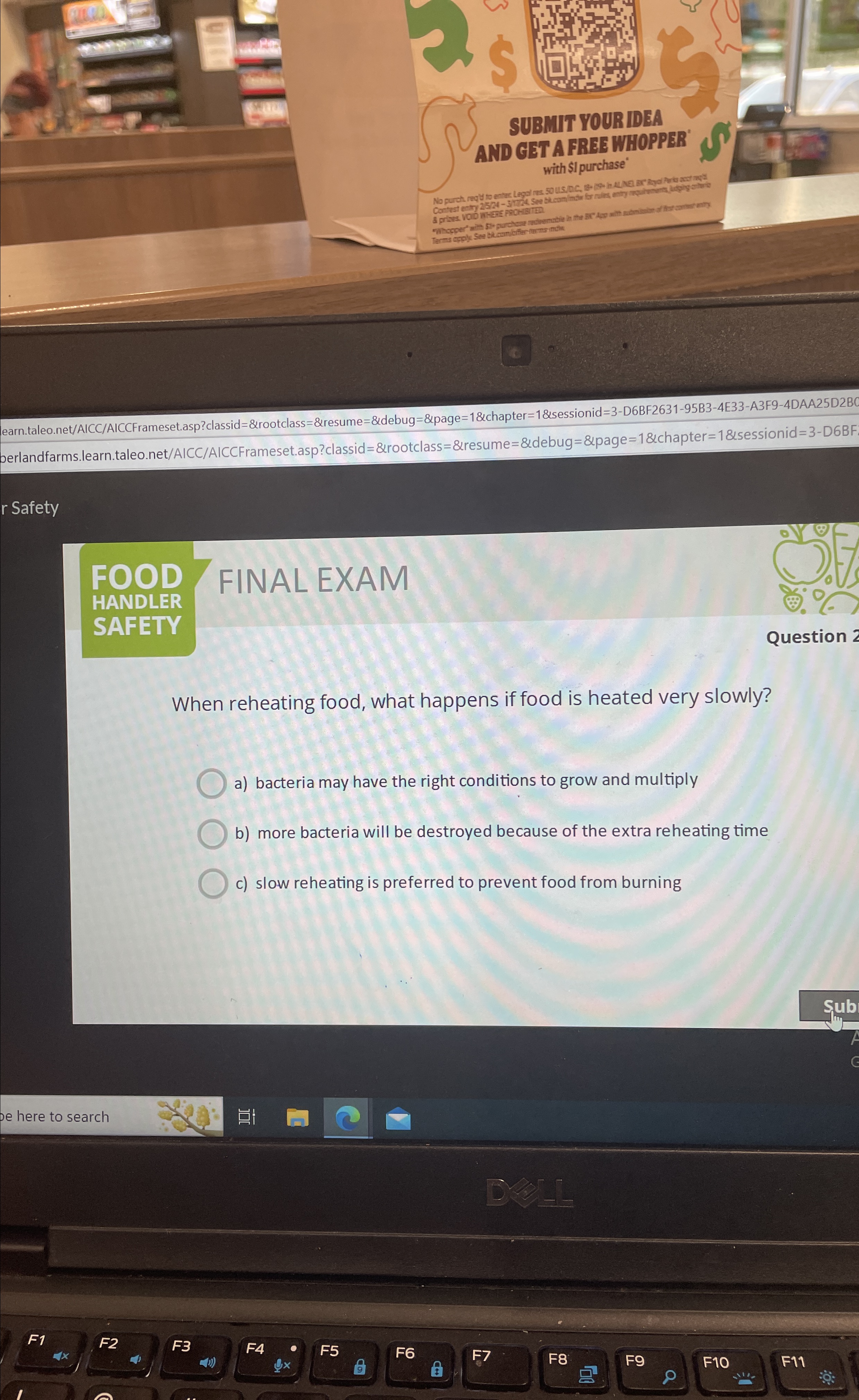  SUBMIT YOUR IDEA AND GET A FRES WHOPPER' with $1 purchase*