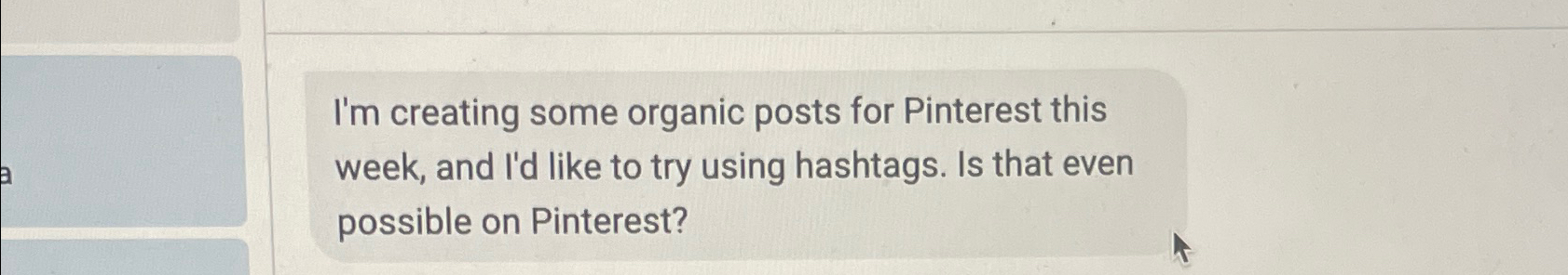  I'm creating some organic posts for Pinterest this week, and I'd