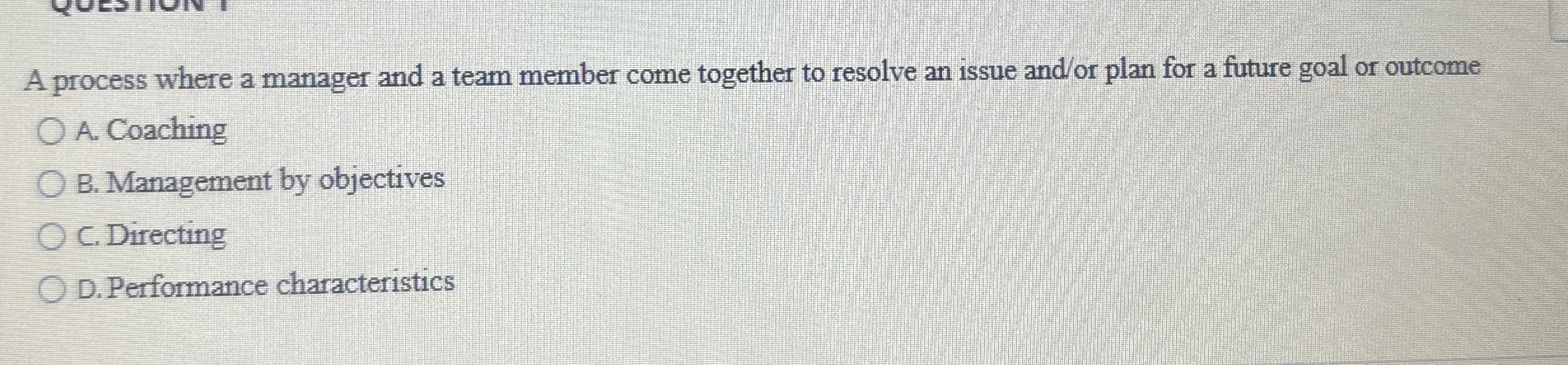  A process where a manager and a team member come together