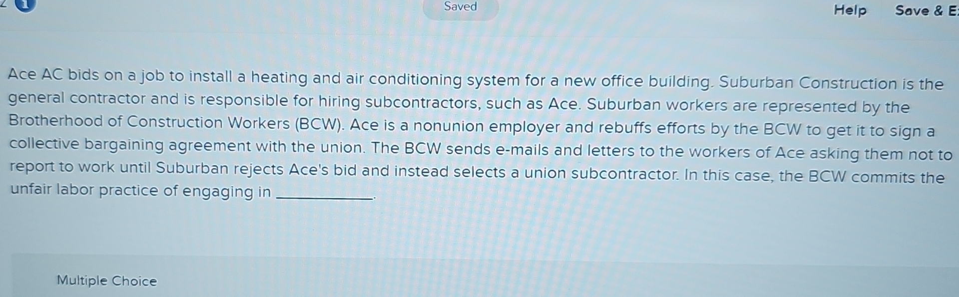  Ace AC bids on a job to install a heating and