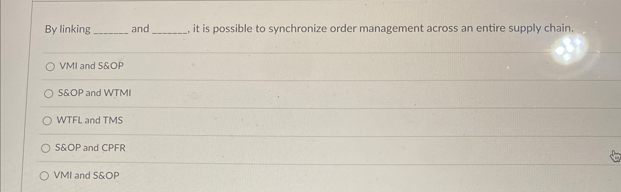  By linking and it is possible to synchronize order management across