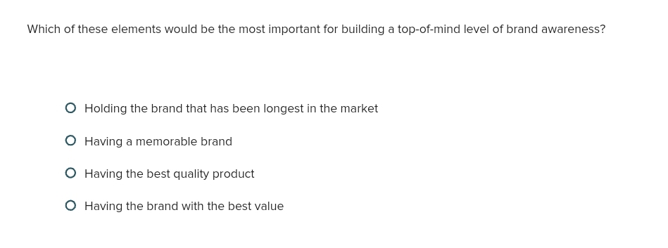  Which of these elements would be the most important for building