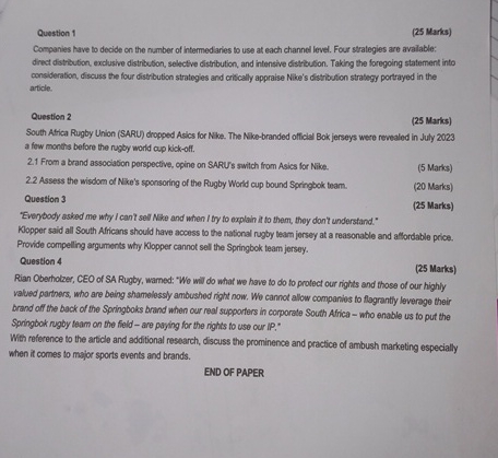  FORMATIVE ASsEssMENT 1 [100 waks] Read the article below and answer