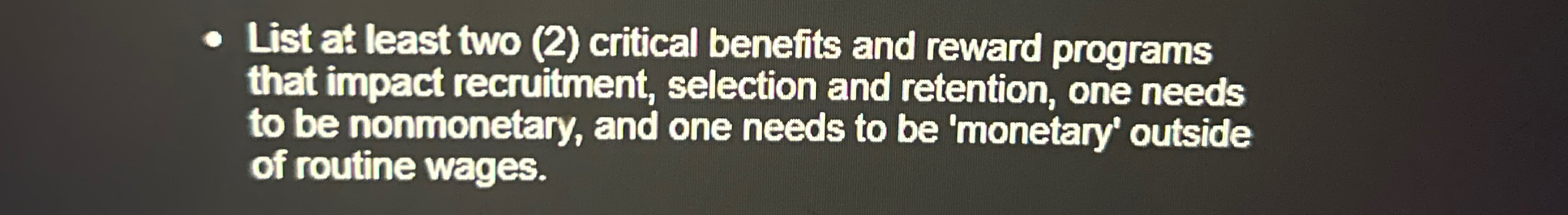  List ak least two (2) critical beneits and reward programs that