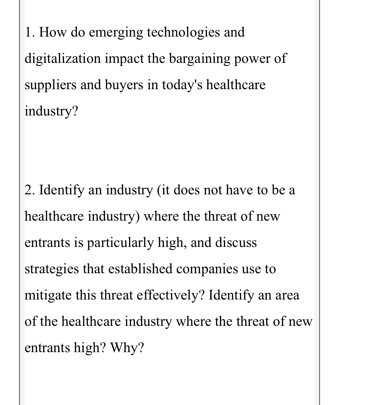  How do emerging technologies and digitalization impact the bargaining power of