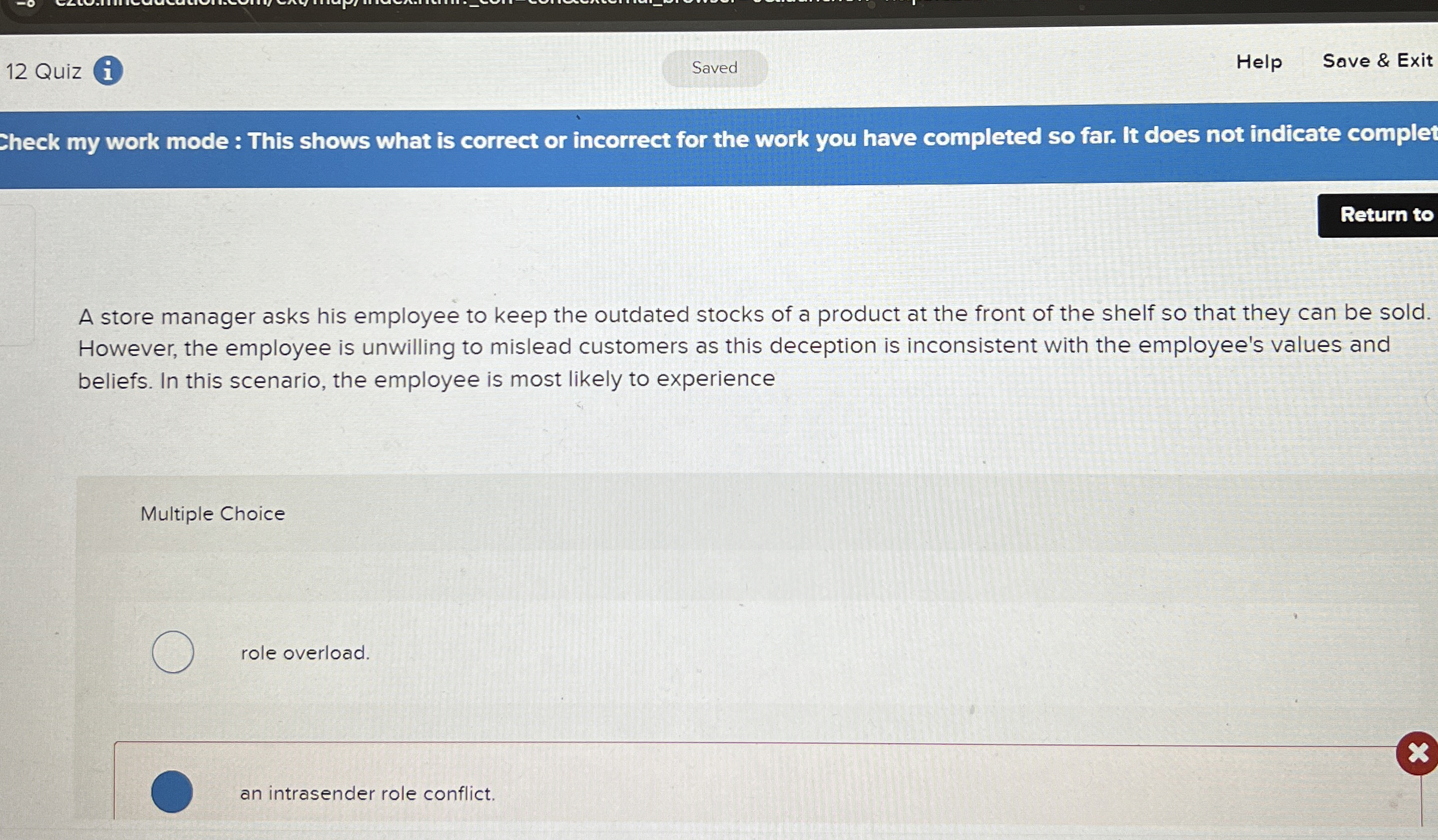 A store manager asks his employee to keep the outdated stocks