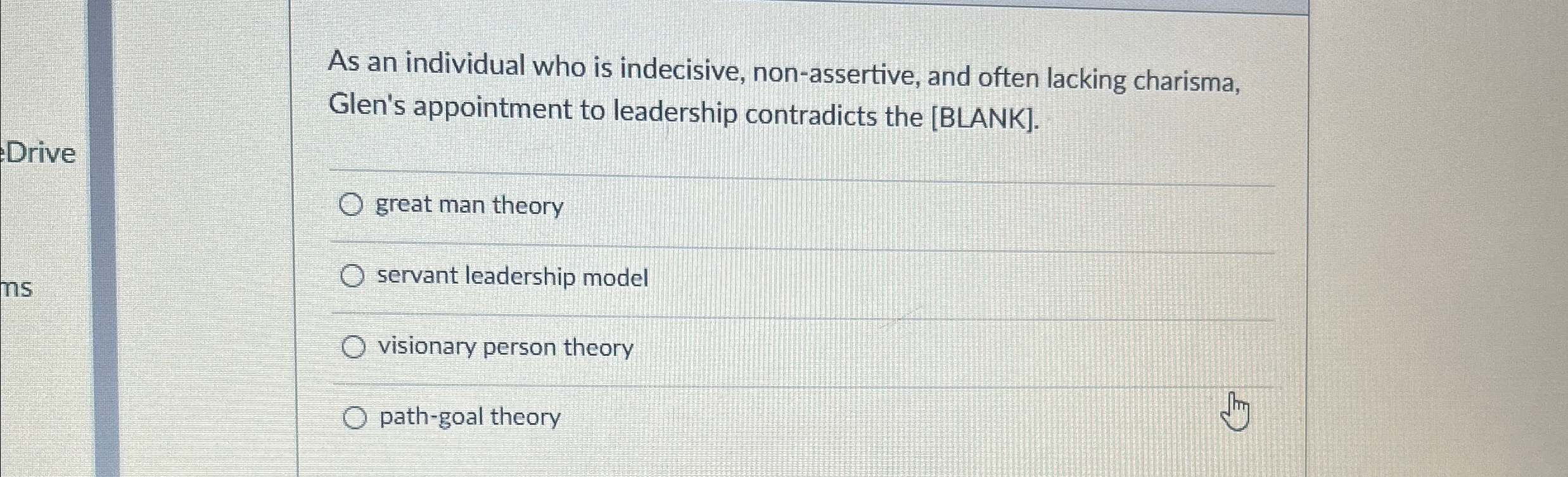  As an individual who is indecisive, non-assertive, and often lacking charisma,