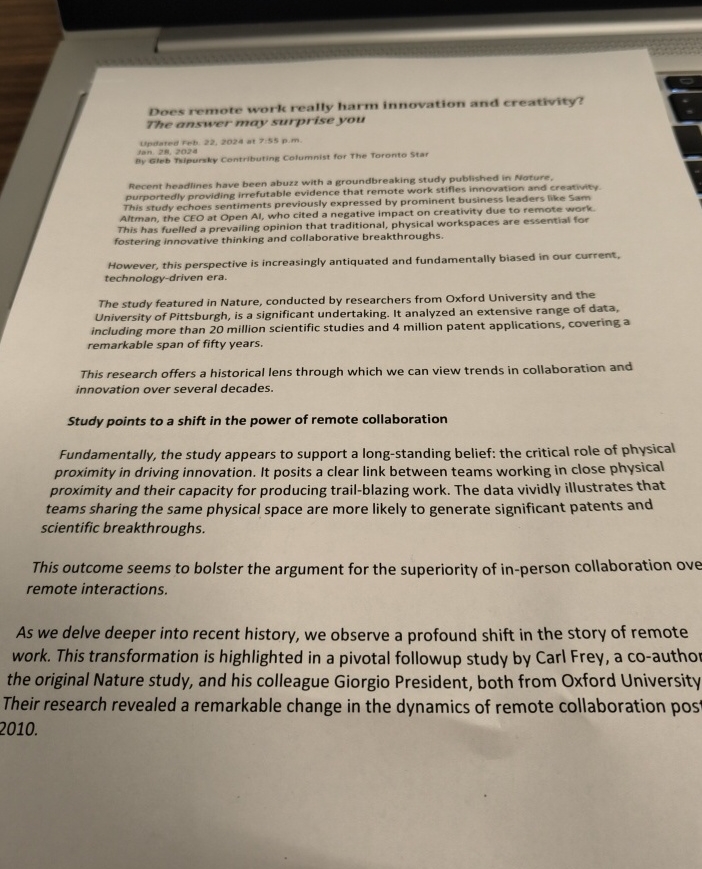  Does remote work really harm innovation and creativity? The answer may