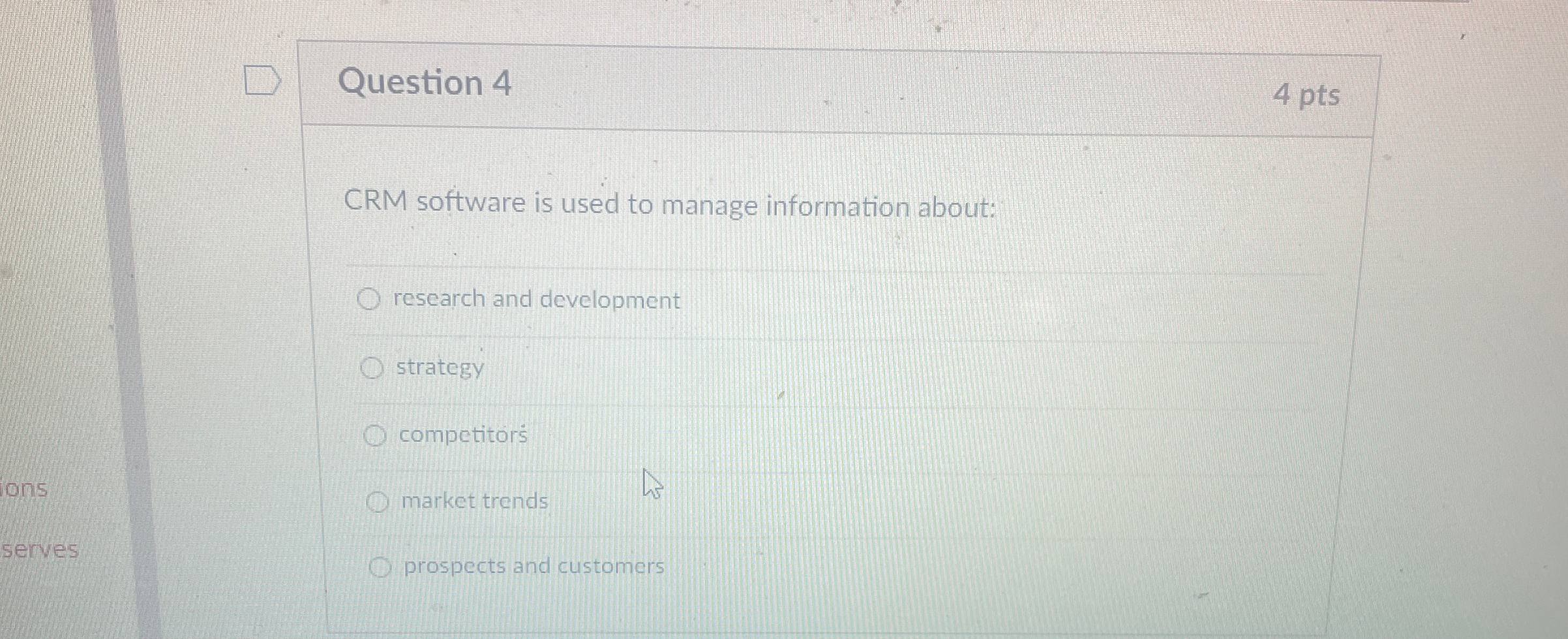  Question 4 4 pts 2M software is used to manage information